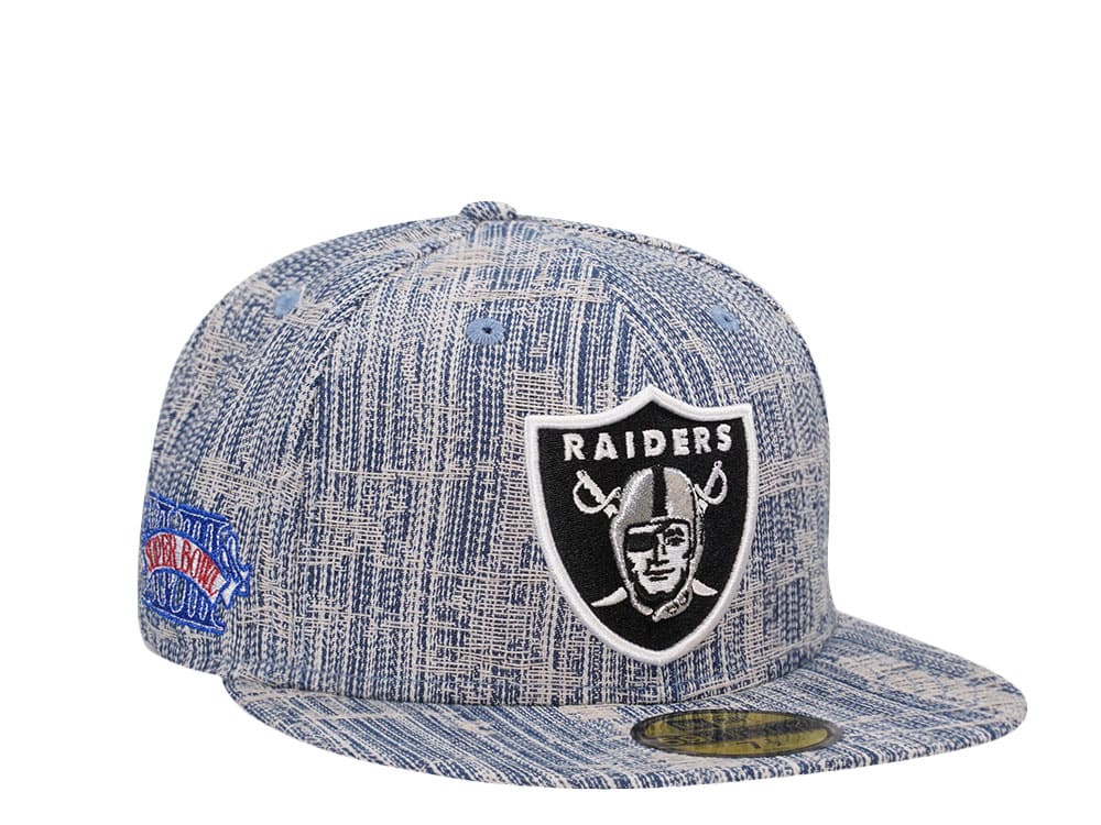 New Era Las Vegas Raiders Super Bowl XVIII Distressed Denim Edition 59Fifty Fitted Cap