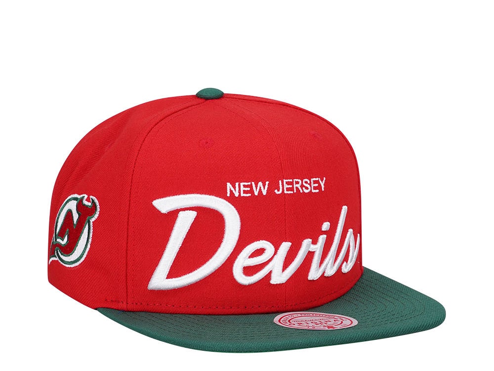 Mitchell & Ness New Jersey Devils Vintage Script Snapback Cap