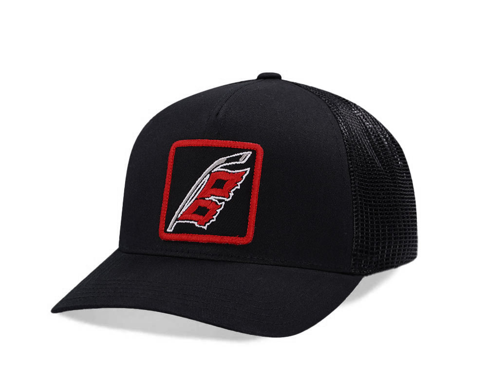 American Needle Carolina Hurricanes Valin Black Trucker Snapback Cap