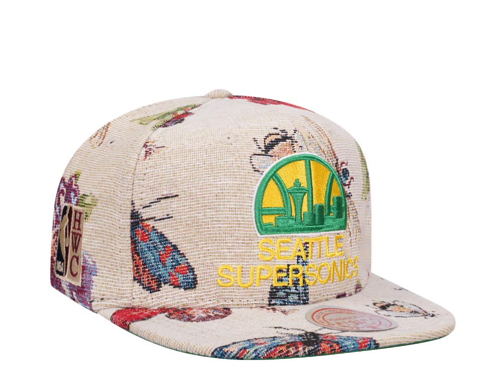 Mitchell & Ness Seattle Supersonics True Tap Hardwood Classic Snapback Cap