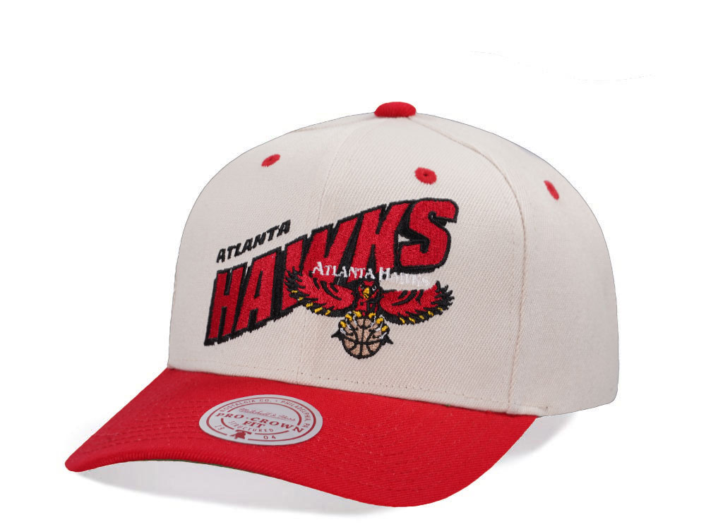 Mitchell & Ness Atlanta Hawks Chrome Two Tone Pro Crown Fit Snapback Cap