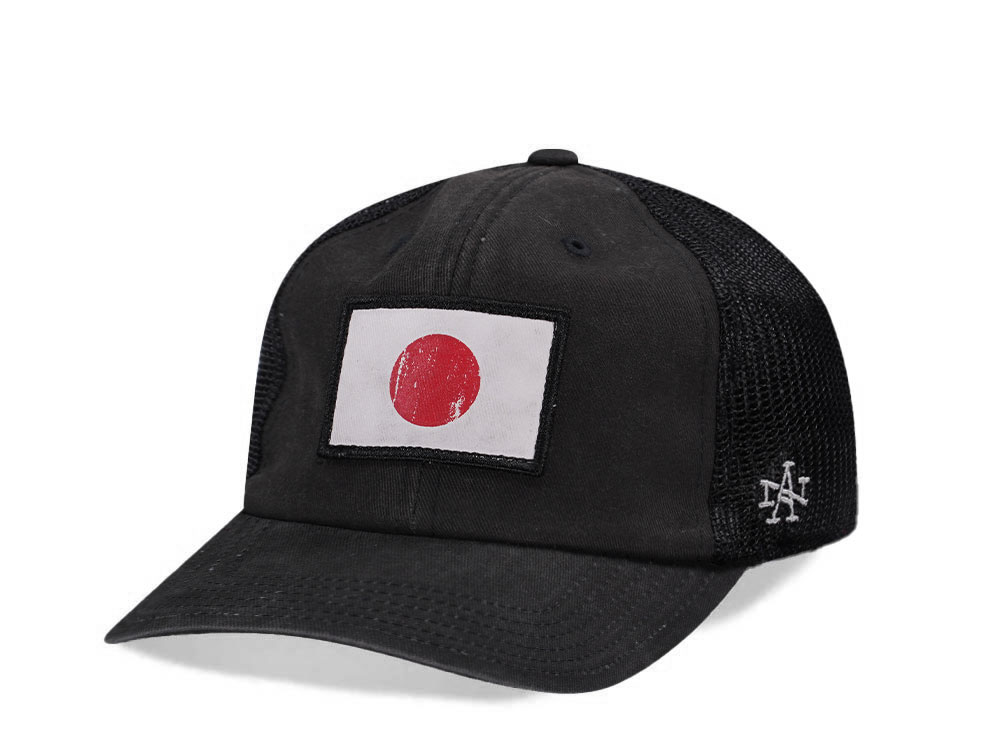 American Needle Japan Badger Black Trucker Strapback Cap