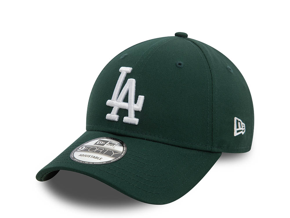 New Era Los Angeles Dodgers Essential League Green 9Forty Strapback Cap