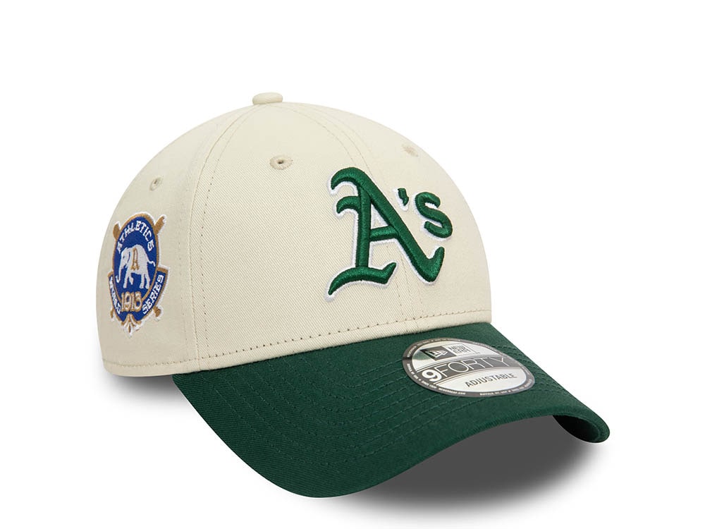 New Era Oakland Athletics World Series 1915 Chrome Two Tone 9Forty Strapback Cap