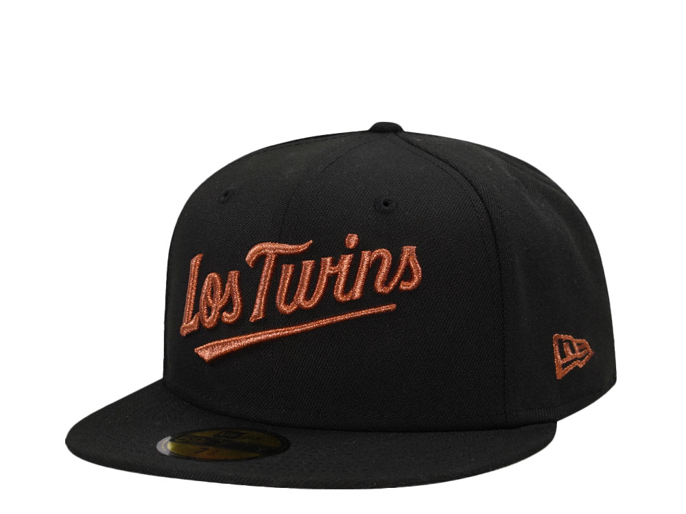 New Era Minnesota Twins Black Script Edition 59Fifty Fitted Cap