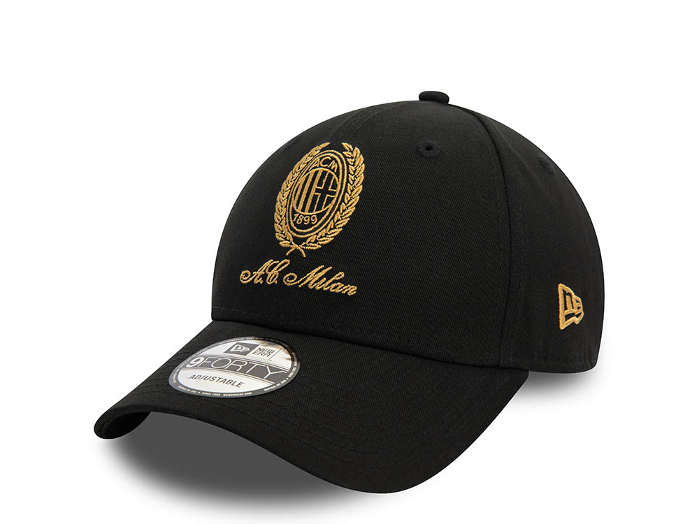 New Era AC Milan Black Gold 9Forty Strapback Cap