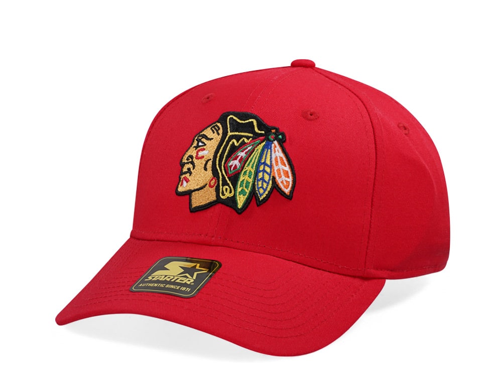 Starter Chicago Blackhawks Score Cotton Twill Curved Snapback Cap