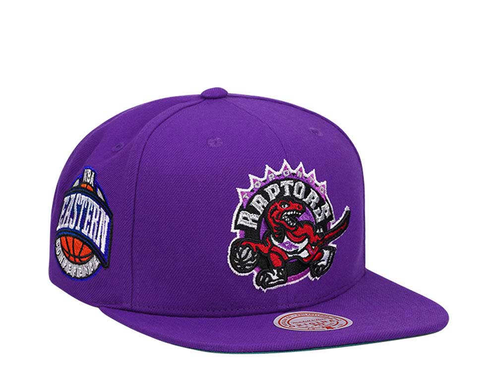 Mitchell & Ness Toronto Raptors Conference Patch Purple Snapback Cap