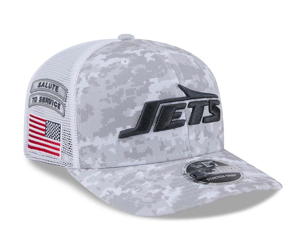 New Era New York Jets Digi Camo Salute to Service 2024 Trucker 9Seventy Snapback Cap