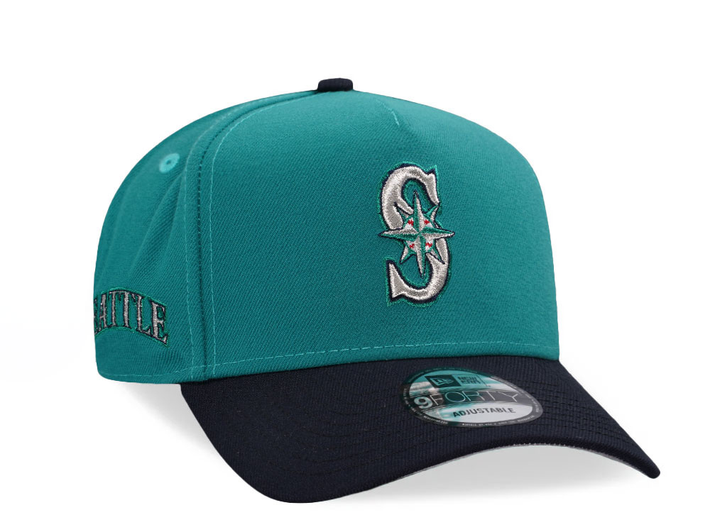 New Era Seattle Mariners Teal Two Tone  9Forty A Frame Snapback Cap