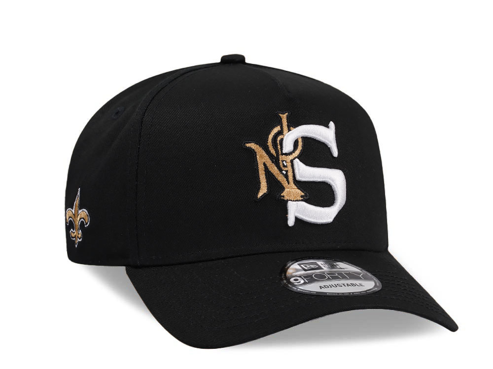 New Era New Orleans Saints City Originals Black A Frame 9Forty Snapback Cap