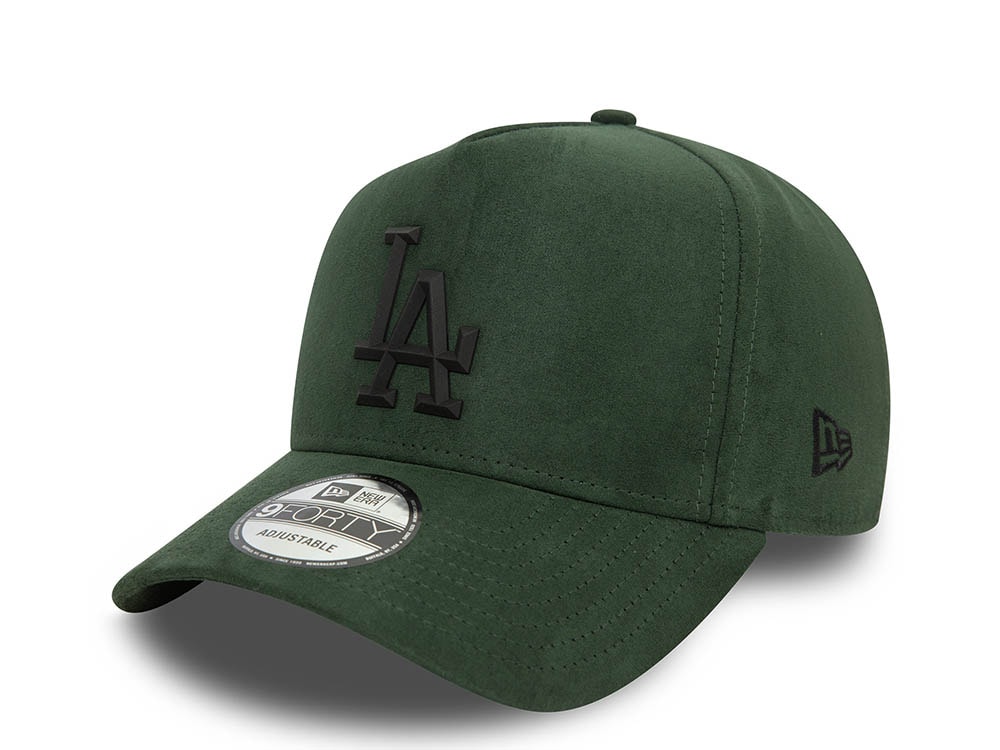 New Era Los Angeles Dodgers Faux Suede Edition Green 9Forty A Frame Snapback Cap