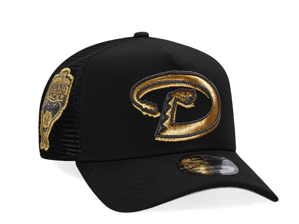 New Era Arizona Diamondbacks Inaugural season 98 Black And Gold Trucker A Frame 9Forty Cap