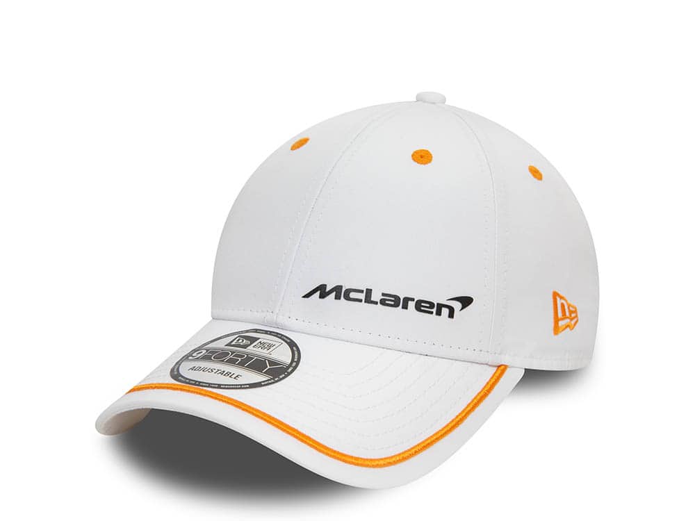 New Era Mclaren Automotive Contrast Piping White 9Forty Strapback Cap