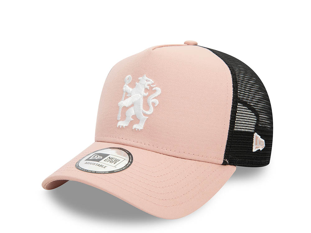 New Era FC Chelsea Pink A Frame Trucker Snapback Cap