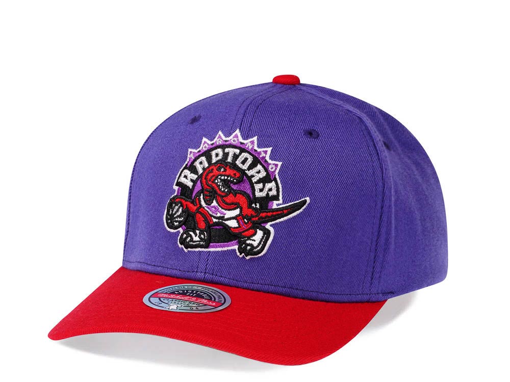 Mitchell & Ness Toronto Raptors Team Two Tone Red Line Solid Flex Snapback Cap