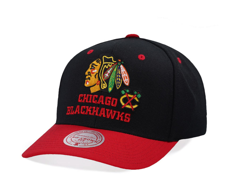 Mitchell & Ness Chicago Blackhawks Two Tone Pro Crown Fit Snapback Cap