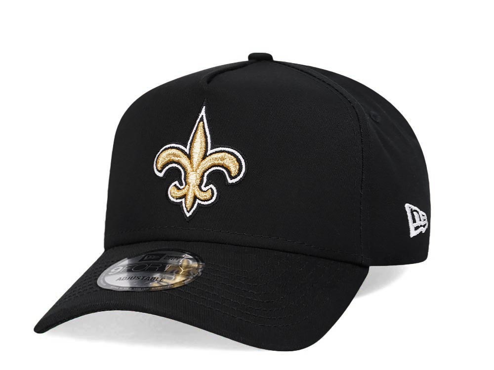 New Era New Orleans Saints Black 9Forty A Frame Snapback Cap