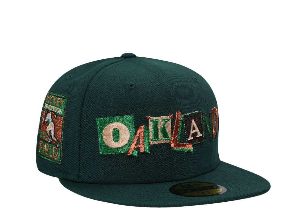 New Era Oakland Athletics Rickey Henderson Green Copper Edition 59Fifty Fitted Cap