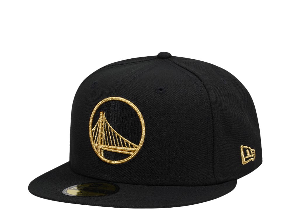 New Era Golden State Warriors Black Gold Details Classic Edition 59Fifty Fitted Cap TOPPERZSTORE.CH