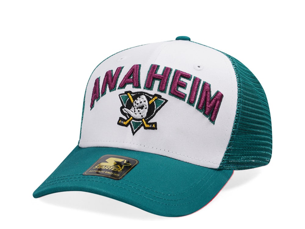 Starter Anaheim Ducks Penalty Curved Trucker Snapback Cap