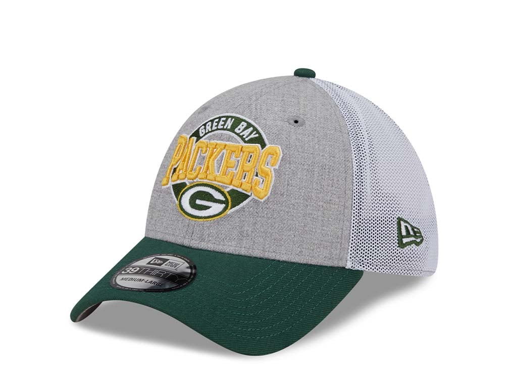 New Era Green Bay Packers Heather Trucker Two Tone Edition 39Thirty Stretch Cap