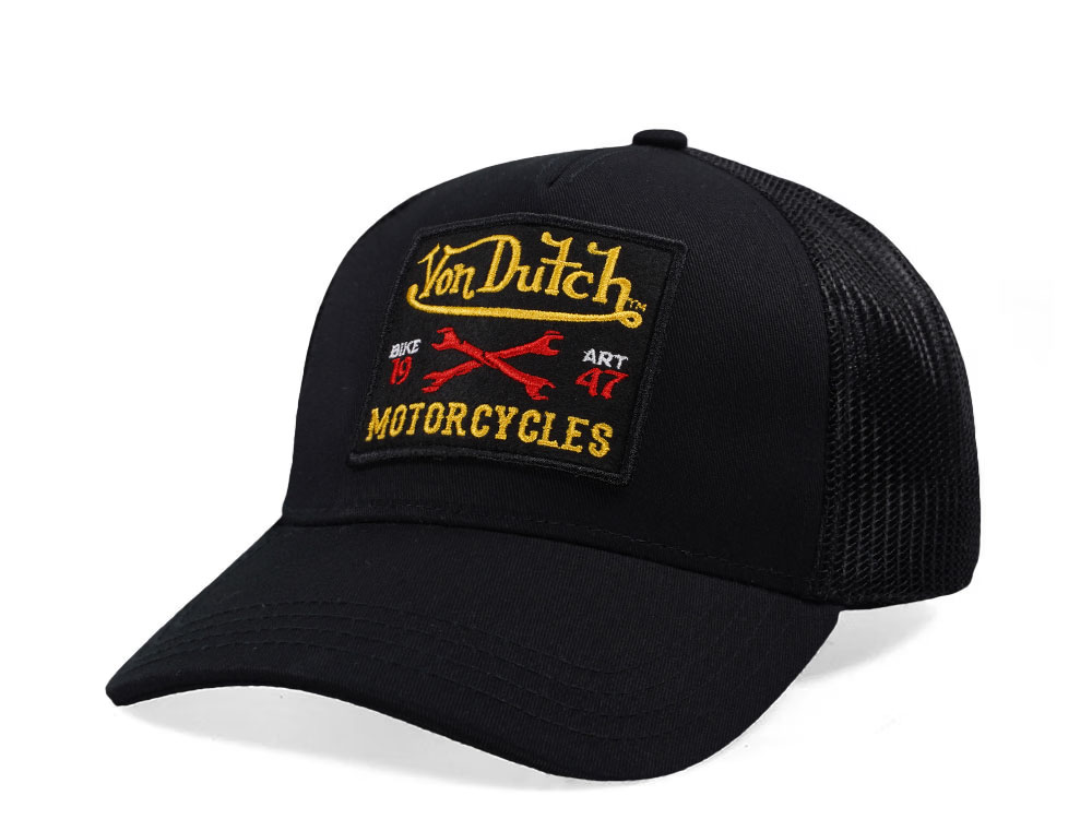 Von Dutch Square Patch Black Trucker Edition Snapback Cap