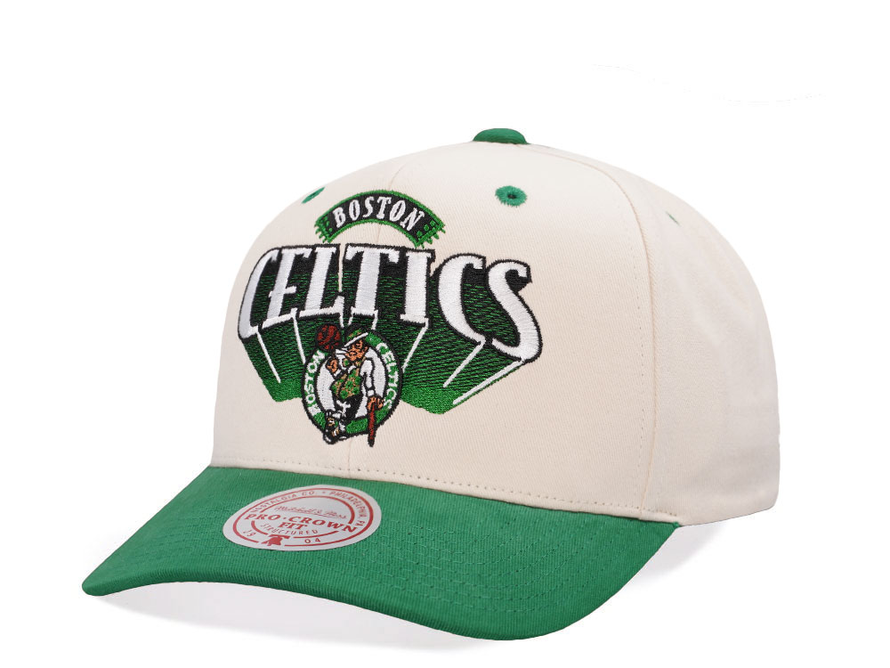 Mitchell & Ness Boston Celtics Horizon Two Tone Pro Crown Fit Snapback Cap