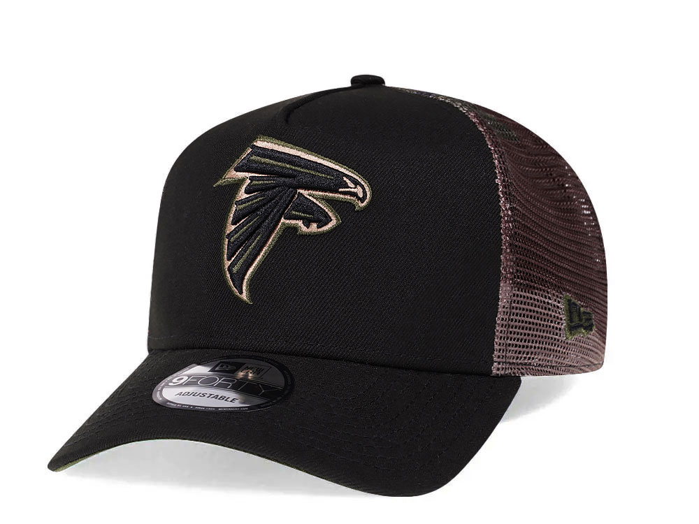 New Era Atlanta Falcons Camo 9Forty A Frame Trucker Snapback Cap