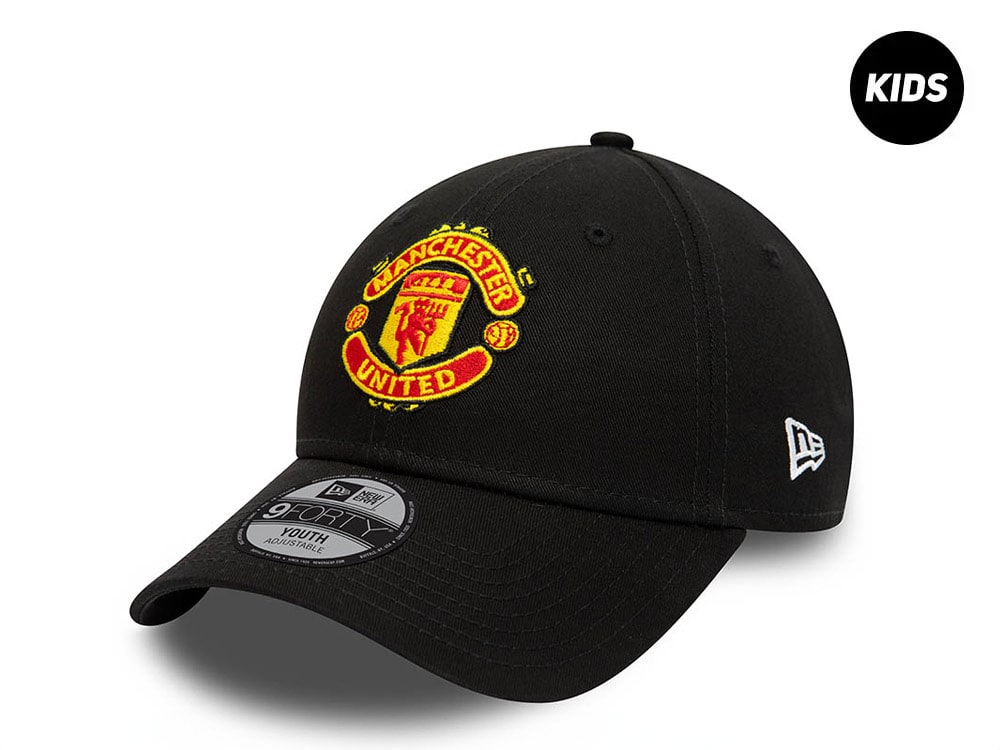 New Era Manchester United Core Black Kids 9Forty Strapback Cap