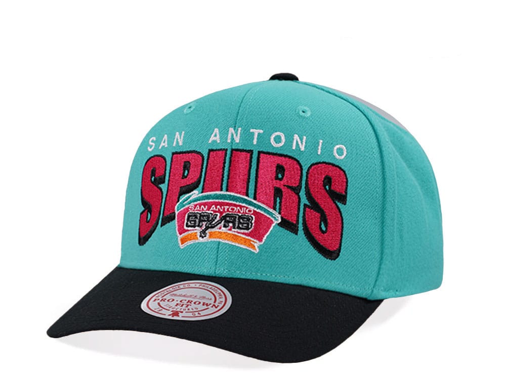 Mitchell & Ness San Antonio Spurs Hardwood Classic Pro Crown Fit Teal Snapback Cap