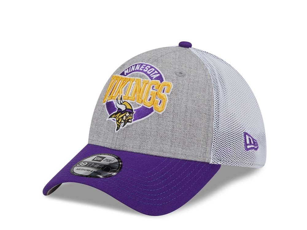 New Era Minnesota Vikings Heather Trucker Two Tone Edition 39Thirty Stretch Cap