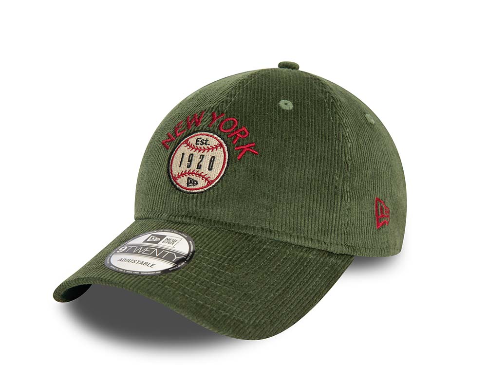 New Era Logo Cord Dark Green 9Twenty Strapback Cap