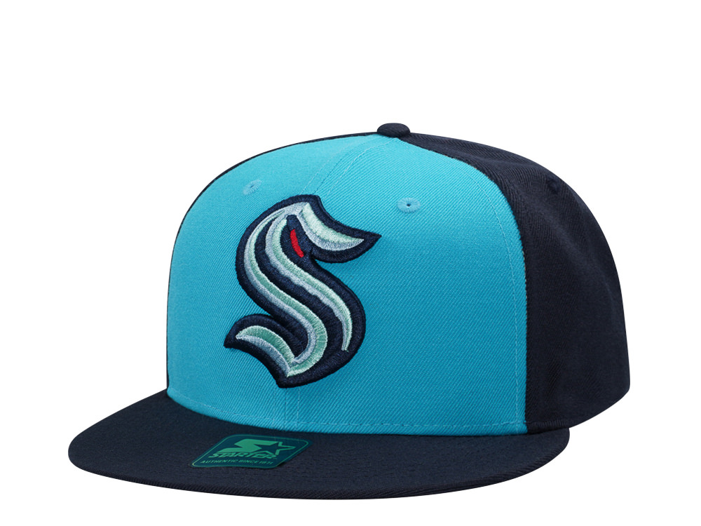 Starter Seattle Kraken Classic Logo Two Tone Snapback Cap