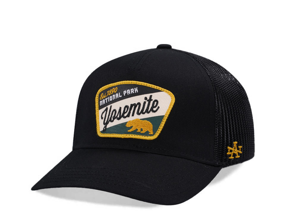 American Needle Yosemite Valin Black Trucker Snapback Cap