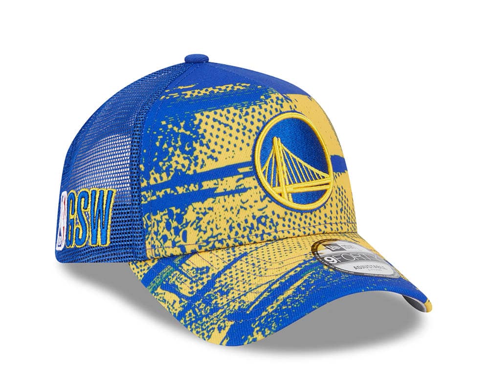 New Era Golden State Warriors NBA Tip Off 2024 Trucker 9Forty A Frame Snapback Cap