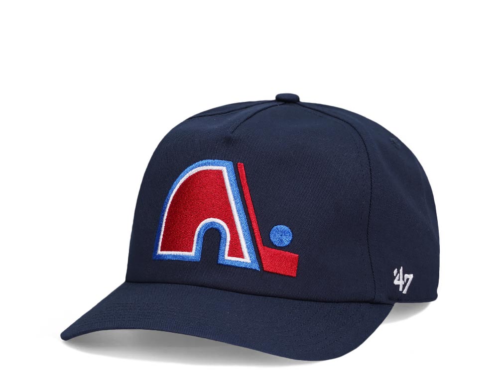 47Brand Quebec Nordiques Vintage Navy Nantasket Captain Snapback Cap