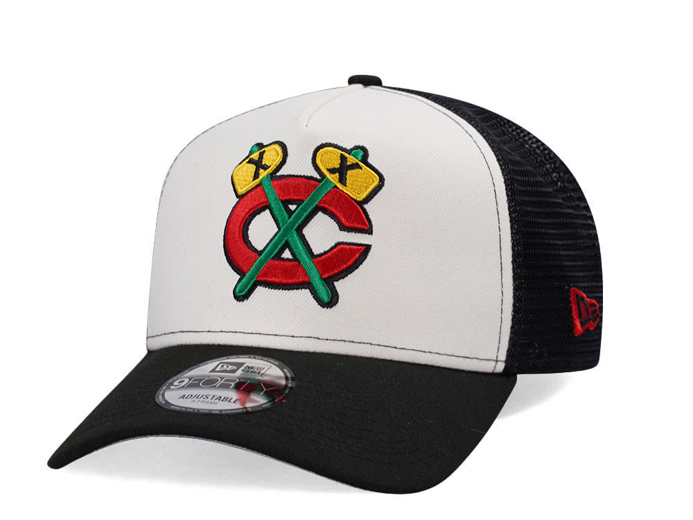 New Era Chicago Blackhawks Prime Two Tone Trucker Edition 9Forty A Frame Snapback Cap