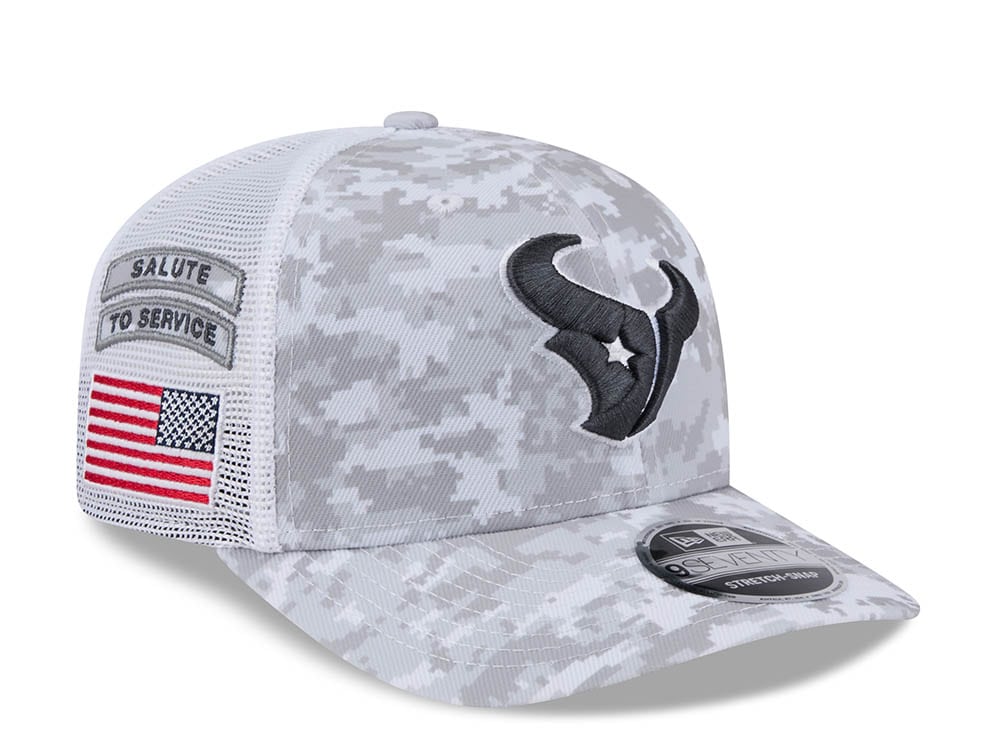 New Era Houston Texans Digi Camo Salute to Service 2024 Trucker 9Seventy Snapback Cap