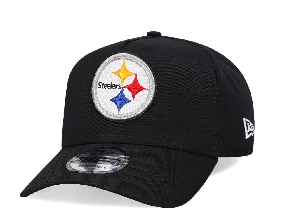 New Era Pittsburgh Steelers Black 9Forty A Frame Snapback Cap