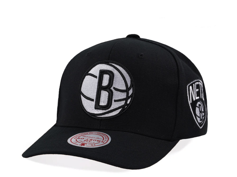 Mitchell & Ness Brooklyn Nets Pro Crown Fit Black Snapback Cap