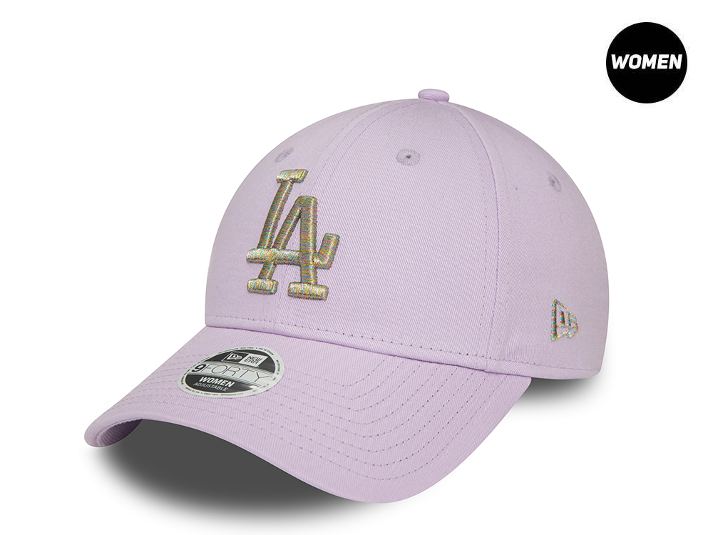 New Era Los Angeles Dodgers Metallic Logo Lavender Womens 9Forty Strapback Cap