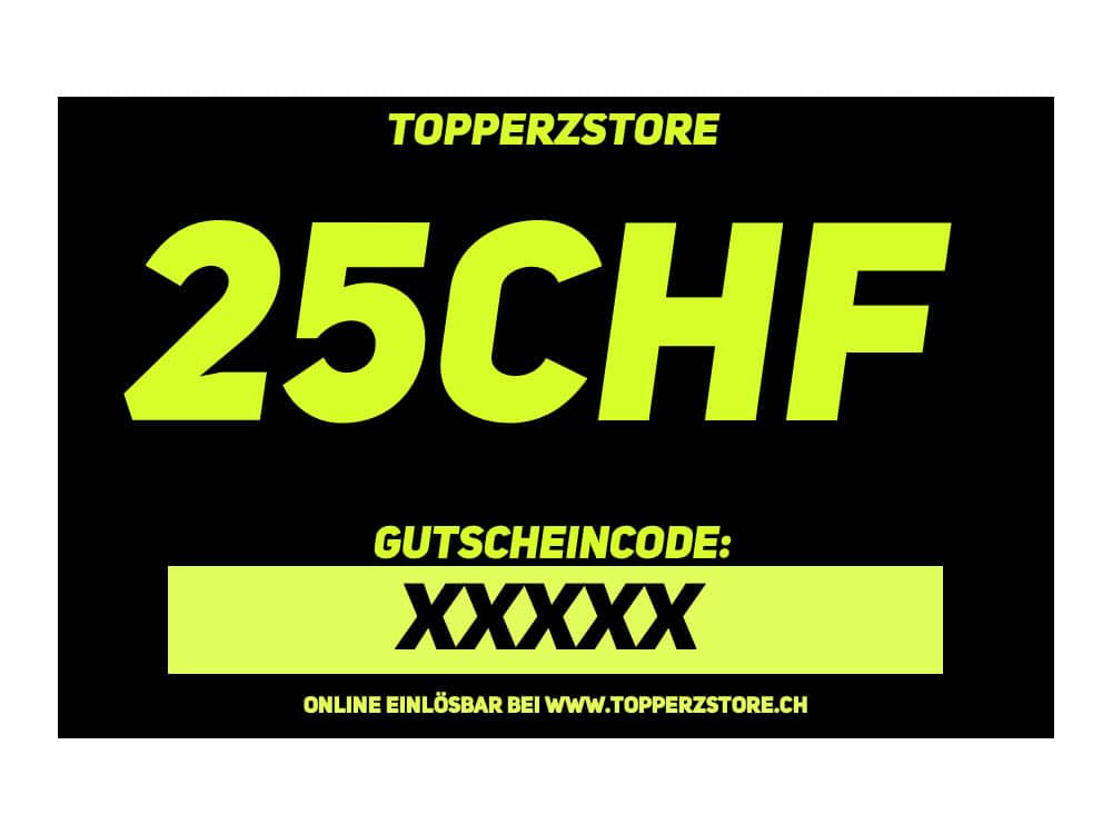 TOPPERZSTORE Gutschein 25 CHF