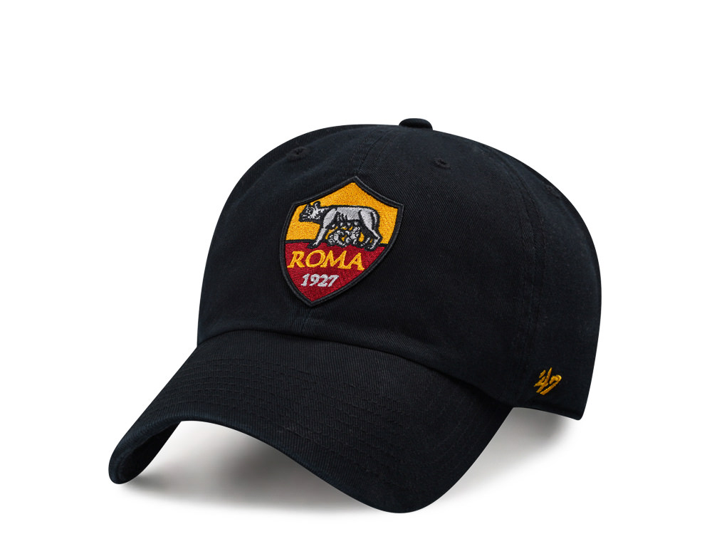 47Brand AS Roma Trojan Black Clean up Strapback Cap