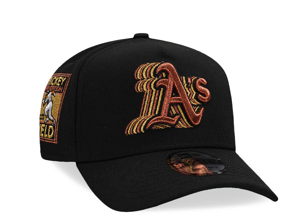 New Era Oakland Athletics Rickey Henderson Field Cascading Copper Edition 9Forty A Frame Snapback Cap