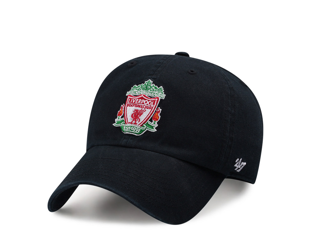 47Brand Liverpool FC Black Clean up Strapback Cap