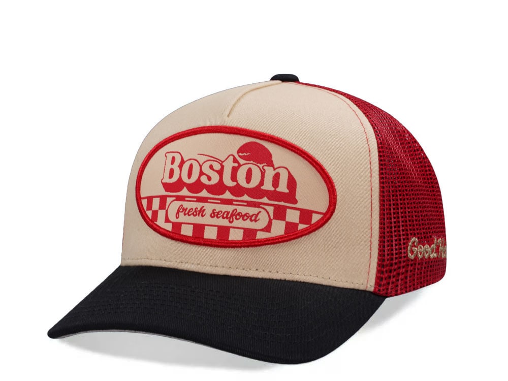 Good Hats Boston Fresh Seafood Khaki Edition Trucker Snapback Cap