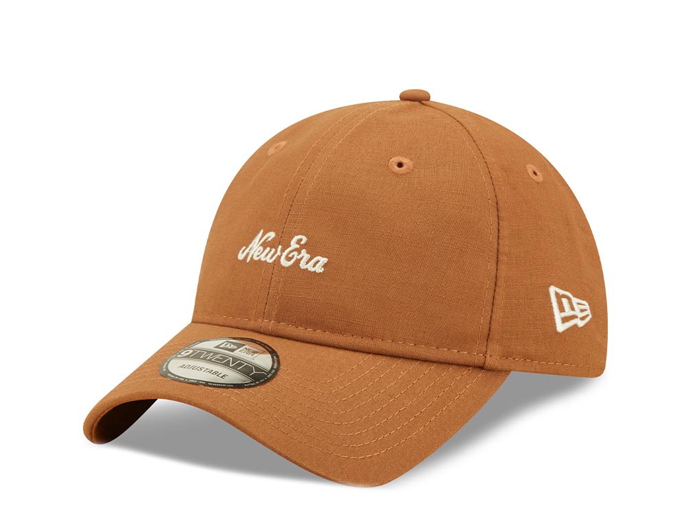 New Era Linen Brown 9Twenty Strapback Cap